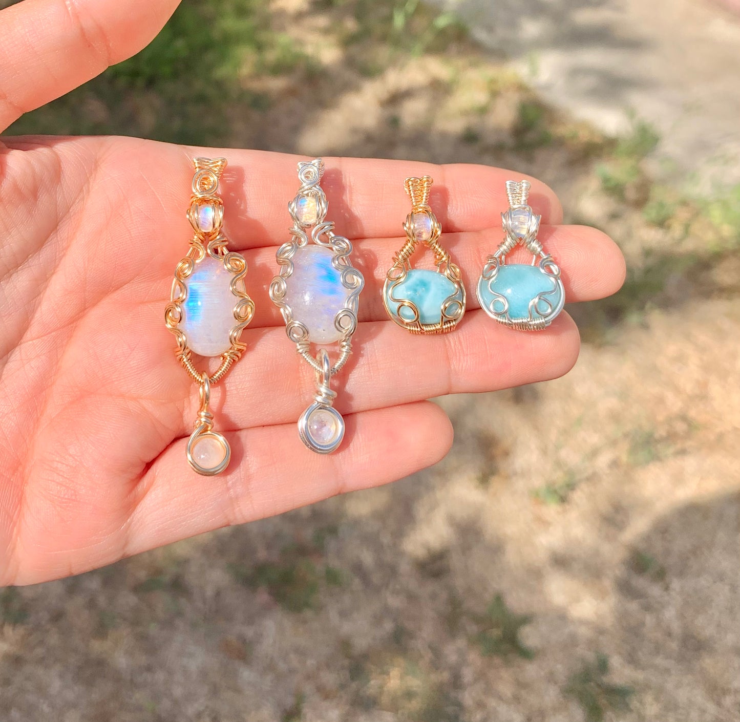 Larimar & Moonstone Silver