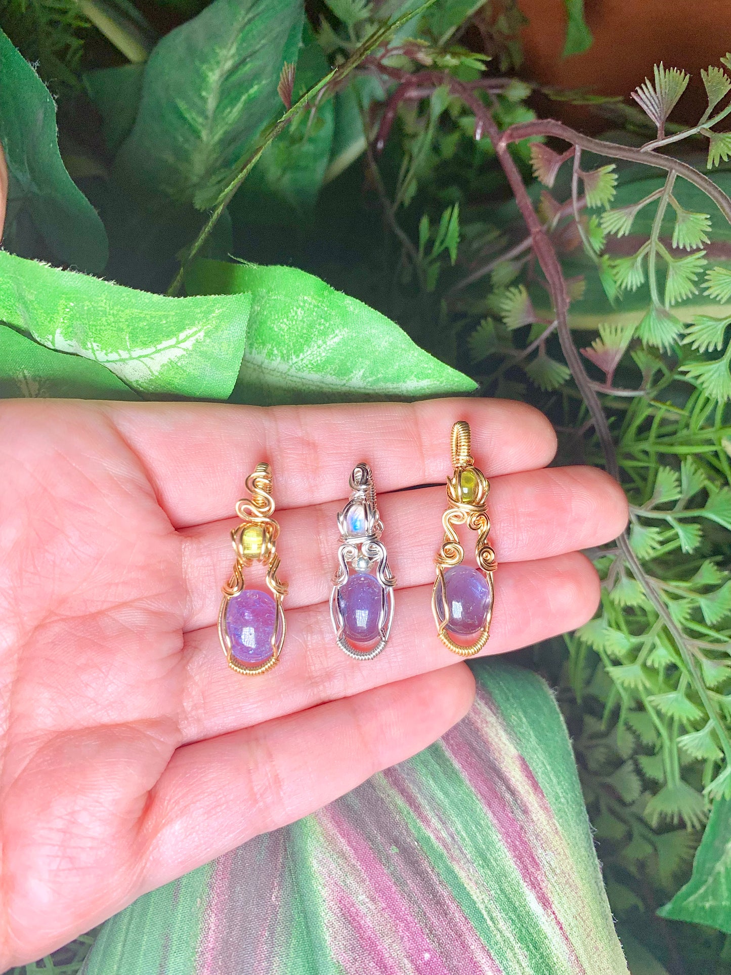 Tanzanite & Peridot Gold Pendant