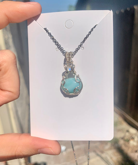 Larimar & Moonstone Silver