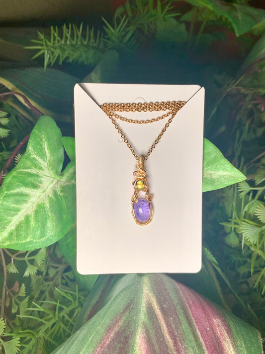 Tanzanite & Peridot Gold Pendant